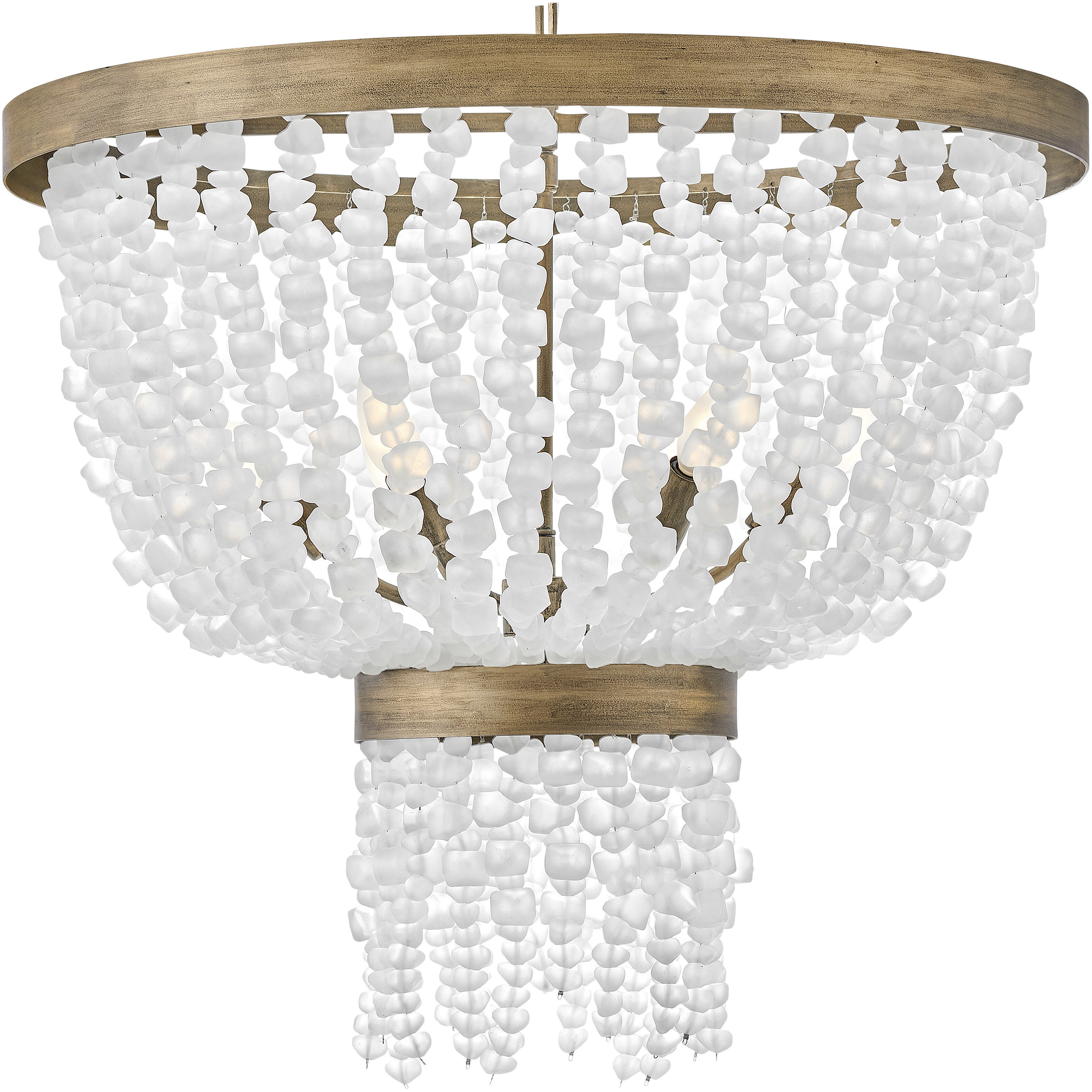 Dune LED 25 inch Burnished Gold Chandelier Ceiling Light